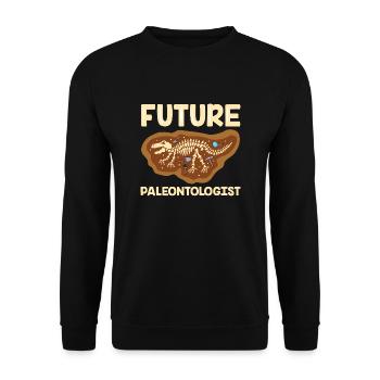 Future Paleontologist Fossil Dinosaurs Skeleton - Unisex Sweatshirt - black - Front - Alina (178cm) & Michal (187cm)