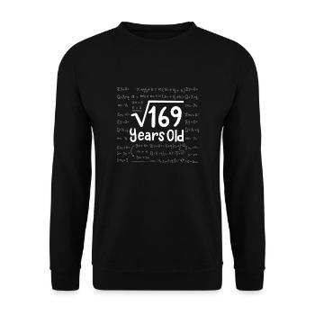 Racine carrée de cadeau 169 pour les enfants 13e anniversaire - Sweat-shirt Unisexe - noir - Devant - Alina (178cm) & Michal (187cm)