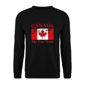 Canada - The True North - Unisex Sweatshirt - black - Front - Alina (178cm) & Michal (187cm)