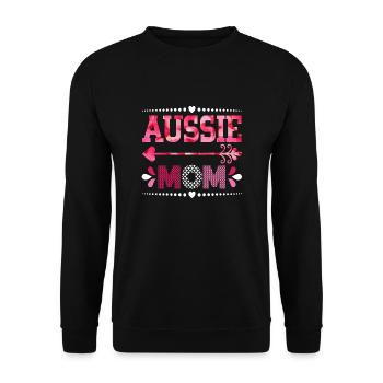 Aussie Mom Mothers Day Best Mama In The World - Unisex Sweatshirt - black - Front - Alina (178cm) & Michal (187cm)