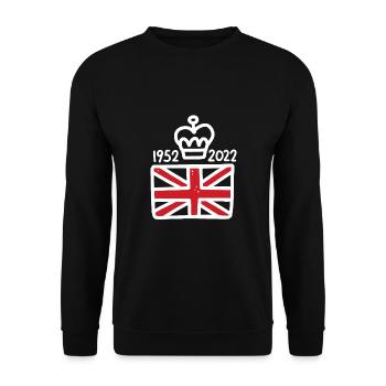 Queen Elizabeth 2 - Unisex Sweatshirt - black - Front - Alina (178cm) & Michal (187cm)