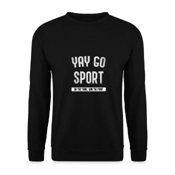 Yay go sport - Unisex Sweatshirt - black - Front - Alina (178cm) & Michal (187cm)