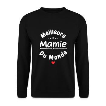 Meilleure mamie du monde - Sweat-shirt Unisexe - noir - Devant - Alina (178cm) & Michal (187cm)