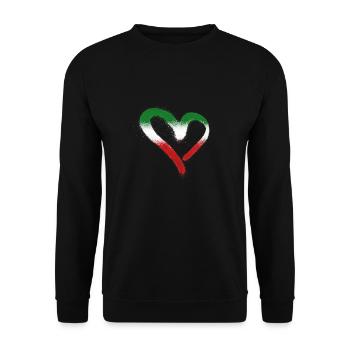 Woman Life Freedom,Heart,Iran,Flag - Unisex Sweatshirt - black - Front - Alina (178cm) & Michal (187cm)