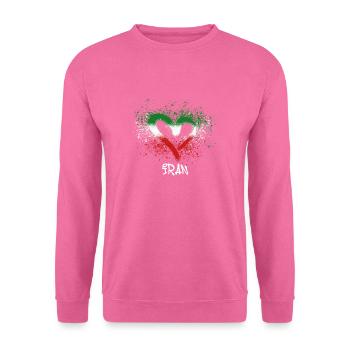 Iran,herz,iran,flagge,graffiti - Unisex Pullover - Pink - Vorne