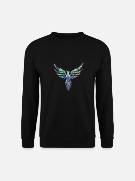Phoenix,bird,graffiti,painting,blue - Unisex Sweatshirt - black