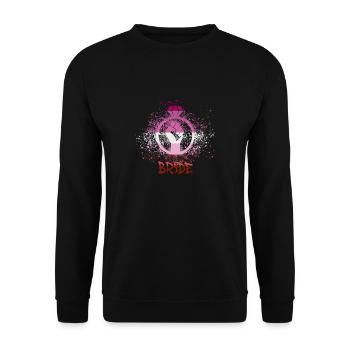 bride,braut,LGBT,regenbogen,pride,lesbisch - Unisex Pullover - Schwarz - Vorne - Alina (178cm) & Michal (187cm)