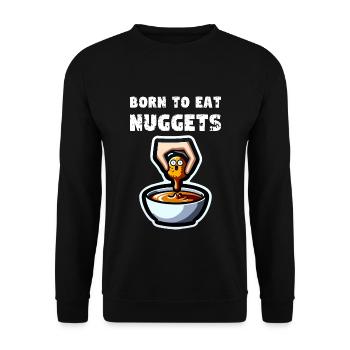 Chicken Nuggets Funny Chicken Nuggets Saying - Unisex Sweatshirt - black - Front - Alina (178cm) & Michal (187cm)