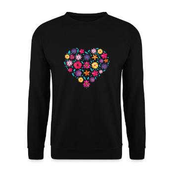Fleuriste Bouquet de Fleurs Arrangement Profession Cadeau - Sweat-shirt Unisexe - noir - Devant - Alina (178cm) & Michal (187cm)