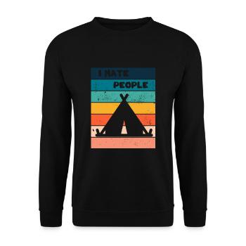 Camper - Sweat-shirt Unisexe - noir - Devant - Alina (178cm) & Michal (187cm)