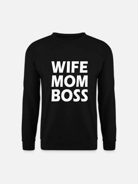 Wife mom boss - Unisex Sweatshirt - black