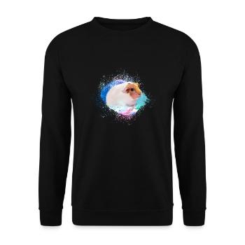 Cochons d’Inde, graffiti, peinture, coloré - Sweat-shirt Unisexe - noir - Devant - Alina (178cm) & Michal (187cm)