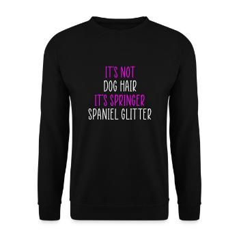 Springer spaniel glitter - Unisex Sweatshirt - black - Front - Alina (178cm) & Michal (187cm)