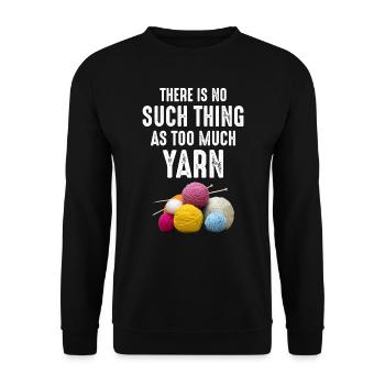 Crochet Crochet Crocheter Drôle - Sweat-shirt Unisexe - noir - Devant - Alina (178cm) & Michal (187cm)