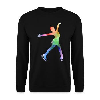 Eiskunstlauf Eiskunstlauf Schlittschuh Schlittschuh Tanz Wintersport - Unisex Pullover - Schwarz - Vorne - Alina (178cm) & Michal (187cm)