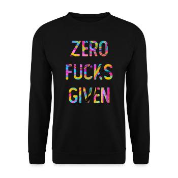 Sarkasmus Sprüche Grafik - Unisex Pullover - Schwarz - Vorne - Alina (178cm) & Michal (187cm)