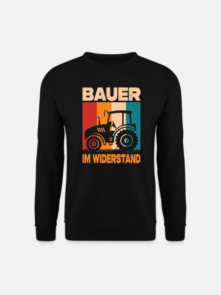 Landwirt Demo Bauer Im Widerstand Landwirtschaft - Unisex Pullover - Schwarz