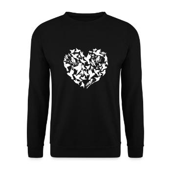 Bird Lover Birdwatching Bird Whisperer - Unisex Sweatshirt - black - Front - Alina (178cm) & Michal (187cm)