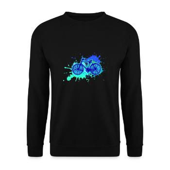 Bicycle,painting, illustration, watercolor,colorful - Unisex Sweatshirt - black - Front - Alina (178cm) & Michal (187cm)