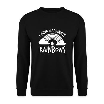 LGBT Gay Pride Lesbienne Je trouve Happines dans - Sweat-shirt Unisexe - noir - Devant - Alina (178cm) & Michal (187cm)