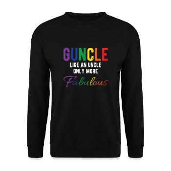 Gay Pride Schwul Lesbisch LGBT LGBTQ Geschenk - Unisex Pullover - Schwarz - Vorne - Alina (178cm) & Michal (187cm)