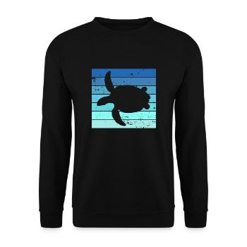 Chill Toad Turtle Chill Turtle Relax - Sweat-shirt Unisexe - noir - Devant - Alina (178cm) & Michal (187cm)
