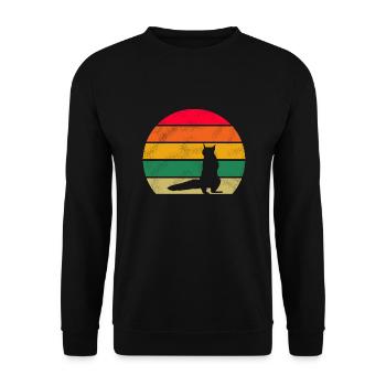 Animal Lover Rodent Gift Retro Squirrel - Unisex Sweatshirt - black - Front - Alina (178cm) & Michal (187cm)