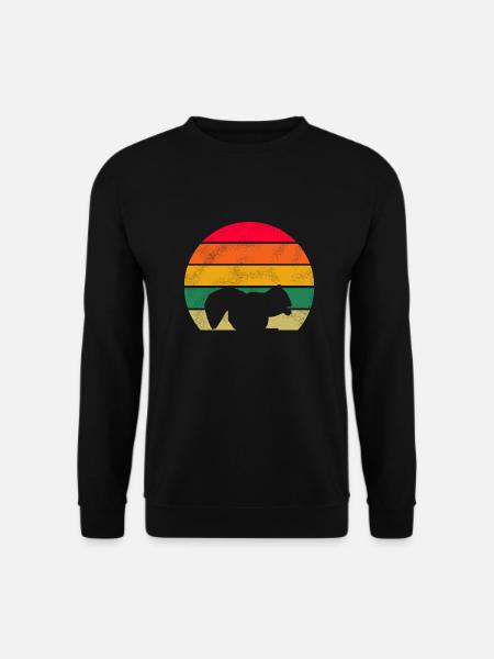 Wald Tier Waldbewohner Retro Eichhörnchen - Unisex Pullover - Schwarz