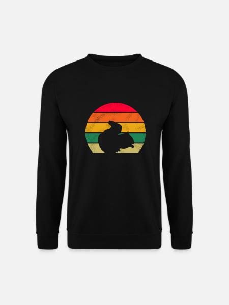 Grunge Wald Tier Retro Eichhörnchen - Unisex Pullover - Schwarz