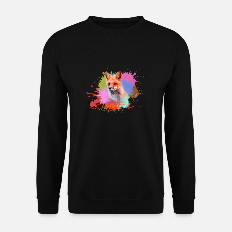 fuchs ,graffiti, peinture,fuchs,aquarelle - Sweat-shirt Unisexe - noir
