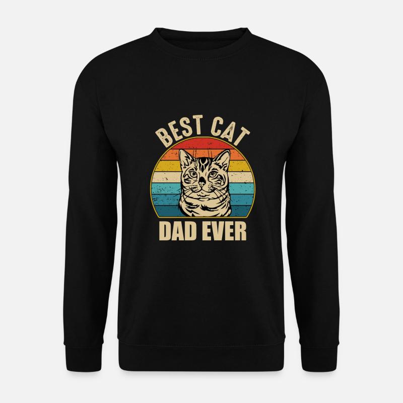 Best Cat Dad ever - Unisex Pullover - Schwarz