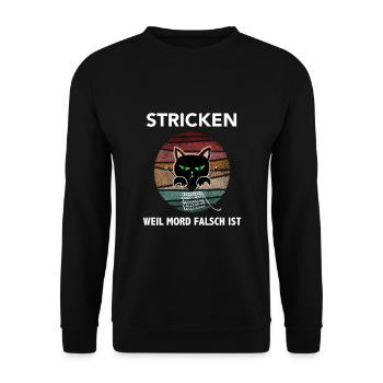 Stricken Weil Mord Falsch Ist - Unisex Pullover - Schwarz - Vorne - Alina (178cm) & Michal (187cm)