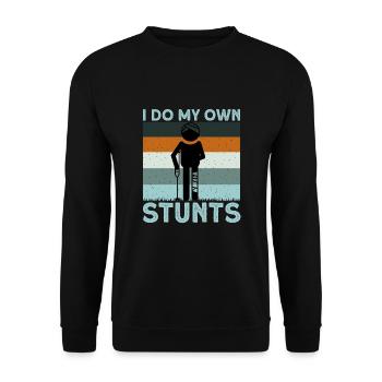 Je fais mes propres cascades - Sweat-shirt Unisexe - noir - Devant - Alina (178cm) & Michal (187cm)