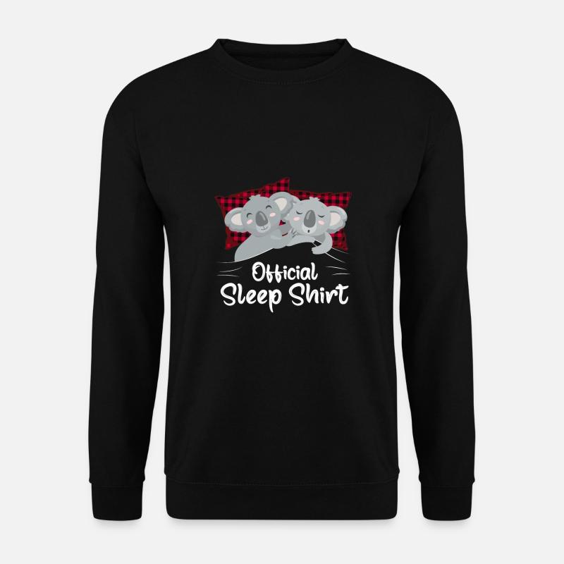 Official Sleep Shirt Koala - Unisex Sweatshirt - black