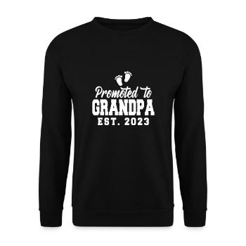 Promu grand-père 2023 - Sweat-shirt Unisexe - noir - Devant - Alina (178cm) & Michal (187cm)