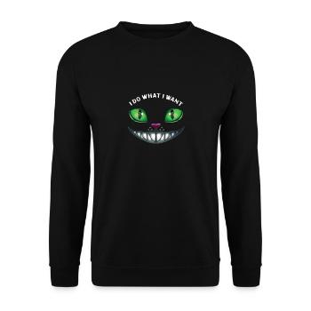 I Do What I Want - Unisex Pullover - Schwarz - Vorne - Alina (178cm) & Michal (187cm)