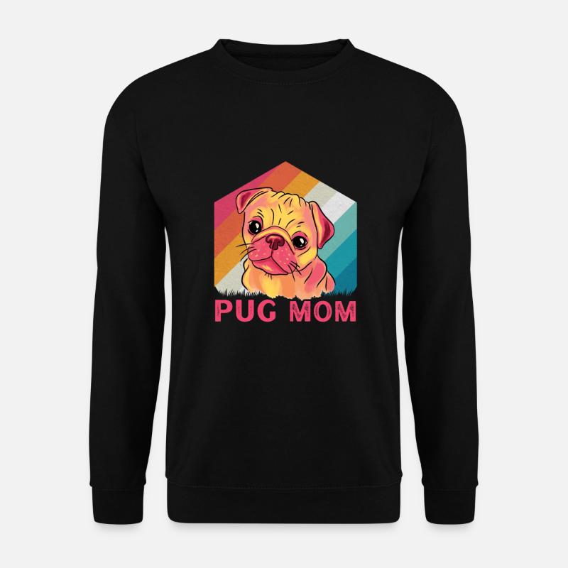 Pug Mom - Unisex Pullover - Schwarz