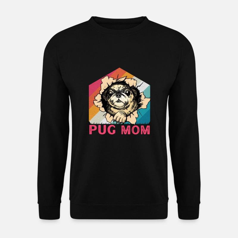 Pug Mom - Unisex Pullover - Schwarz