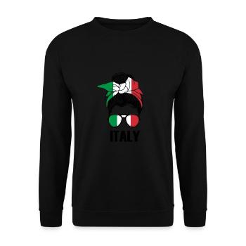Italie - Sweat-shirt Unisexe - noir - Devant - Alina (178cm) & Michal (187cm)