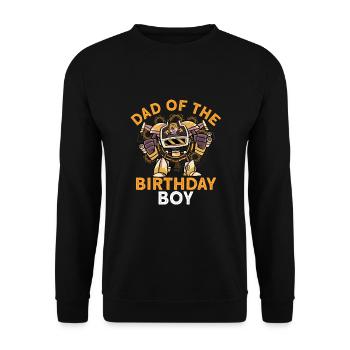 Dad Of The Birthday Boy - Unisex Pullover - Schwarz - Vorne - Alina (178cm) & Michal (187cm)