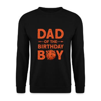 Dad Of The Birthday Boy - Unisex Pullover - Schwarz - Vorne - Alina (178cm) & Michal (187cm)