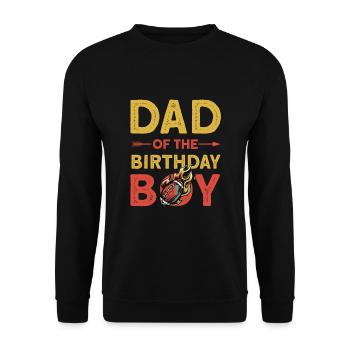Papa du garçon d’anniversaire - Sweat-shirt Unisexe - noir - Devant - Alina (178cm) & Michal (187cm)