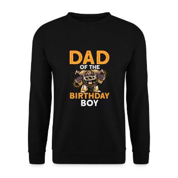 Dad Of The Birthday Boy - Unisex Pullover - Schwarz - Vorne - Alina (178cm) & Michal (187cm)