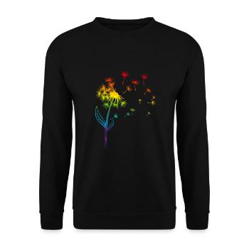 Dandelion Dandelion Rainbow Plant - Unisex Sweatshirt - black - Front - Alina (178cm) & Michal (187cm)
