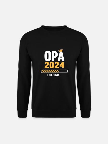 Opa 2024 Loading Schwangerschaftsankündigung - Unisex Pullover - Schwarz