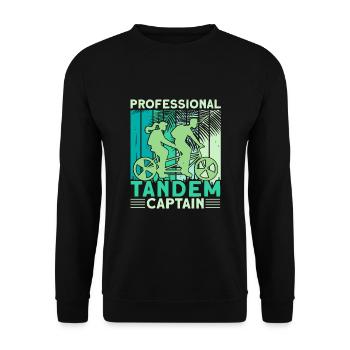 Professional Tandem Captain Couple Cycling - Unisex Sweatshirt - black - Front - Alina (178cm) & Michal (187cm)