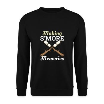 Making S'mores Memories - Unisex Sweatshirt - black - Front - Alina (178cm) & Michal (187cm)