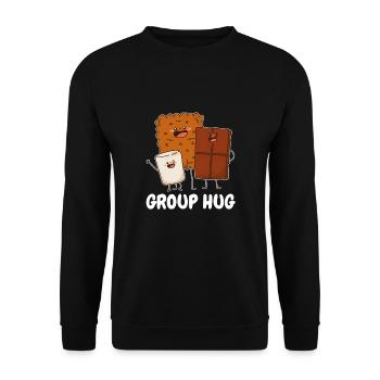 Group Hug - Unisex Pullover - Schwarz - Vorne - Alina (178cm) & Michal (187cm)