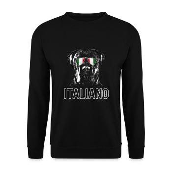 Cane Corso Italiano - Unisex Sweatshirt - black - Front - Alina (178cm) & Michal (187cm)