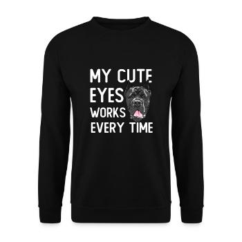 Cane Corso Cute Eyes Dog Lover - Unisex Sweatshirt - black - Front - Alina (178cm) & Michal (187cm)